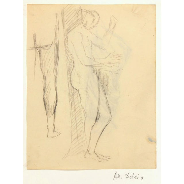 1930s Pencil Sketch - Male Study, C. 1930, Artwork For Sale - Image 5 of 5