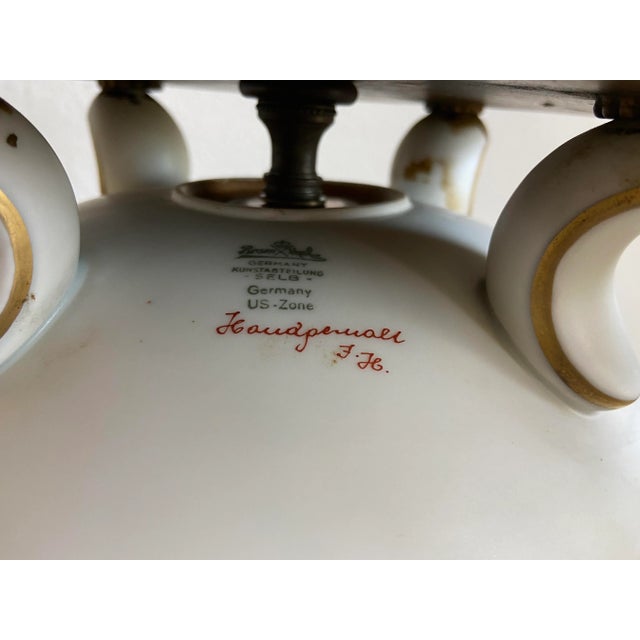 Rosenthal Porcelain Lamp & Shade For Sale - Image 6 of 9