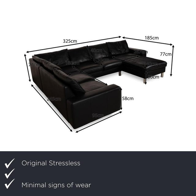 The corner sofa E200 from Stressless is characterized by its spacious proportions and classic design. It is covered with...