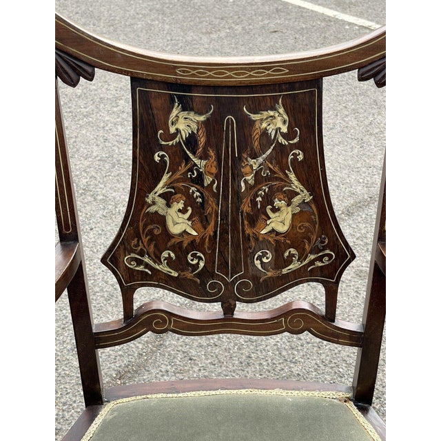 Victorian Rosewood Desk and Chair from Davenport, Set of 2 For Sale - Image 4 of 18