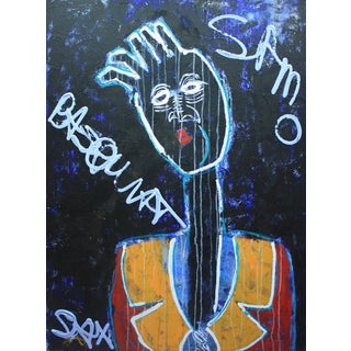 Sax Berlin "Basquiat" Contemporary Homage to Basquiat and Street Art by Sax Berlin 2018 For Sale