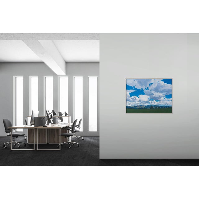 The Rhythm of the Sky by Michael Magrin | Oil on Linen Mountain Landscape With Clouds For Sale - Image 11 of 14