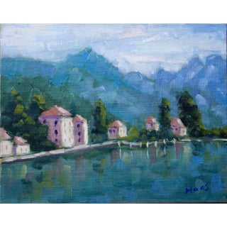 Quiet Places & Journeys — Lake Como, Italy (Original Oil Landscape) For Sale