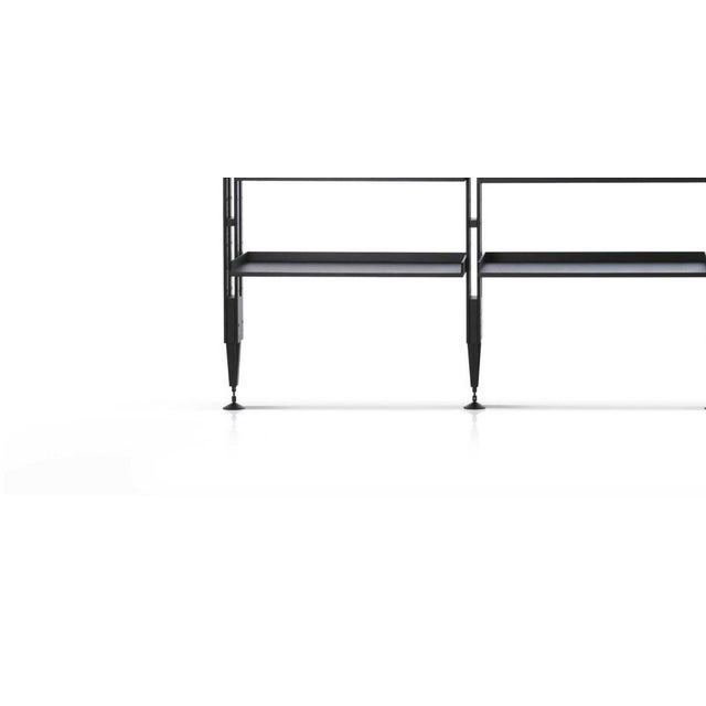 Wood Modular Bookcase in Black Stained Ask by Franco Albini for Cassina For Sale - Image 7 of 11