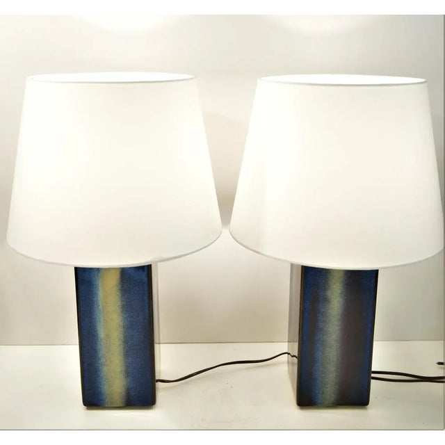 Large Danish Ceramic Table Lamps from Søholm, 1960s, Set of 2 For Sale - Image 4 of 13