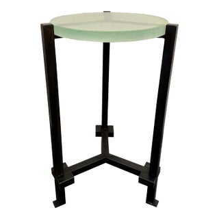 Industrial Studio Occasional Table with 19th C. Glass, 4 available For Sale