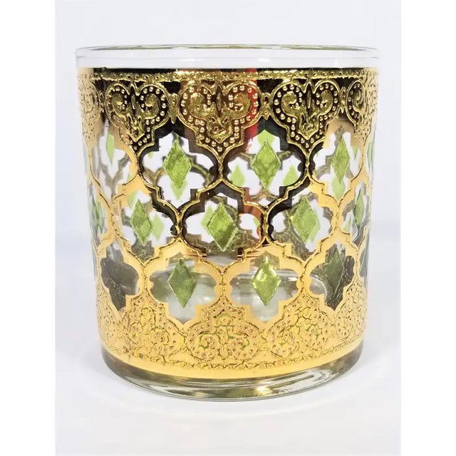 1960s Culver 22k Valencia Glassware Barware Mid Century Set of 10 For Sale - Image 12 of 12