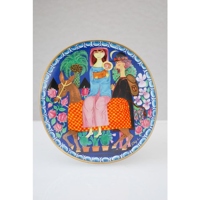 Christmas Pottery Plate by Stig Lindberg for Gustavsberg, Sweden, 1981 For Sale - Image 10 of 13