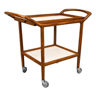 Brazilian Mid-Century Modern Bar Cart in Caviúna Wood, Brazil, 1960s For Sale