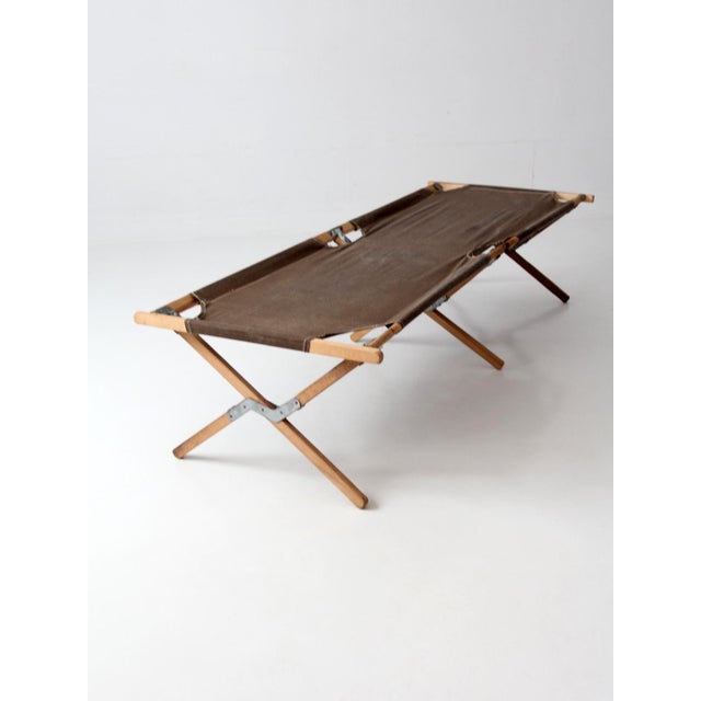 Vintage Byer Folding Campaign Style Camp Cot For Sale - Image 11 of 18