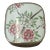3.5" Chinese Old White Base Pink Flower Graphic Porcelain Art Pewter Box For Sale