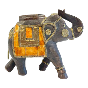 Vintage India Elephant Sculpture Figurine