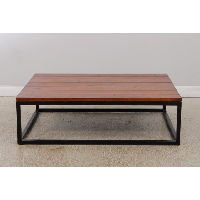 Age: Approx: 20 Years Old Details: Factory Distressed Rustic Industrial Table Heavy Iron Base Quality Construction...
