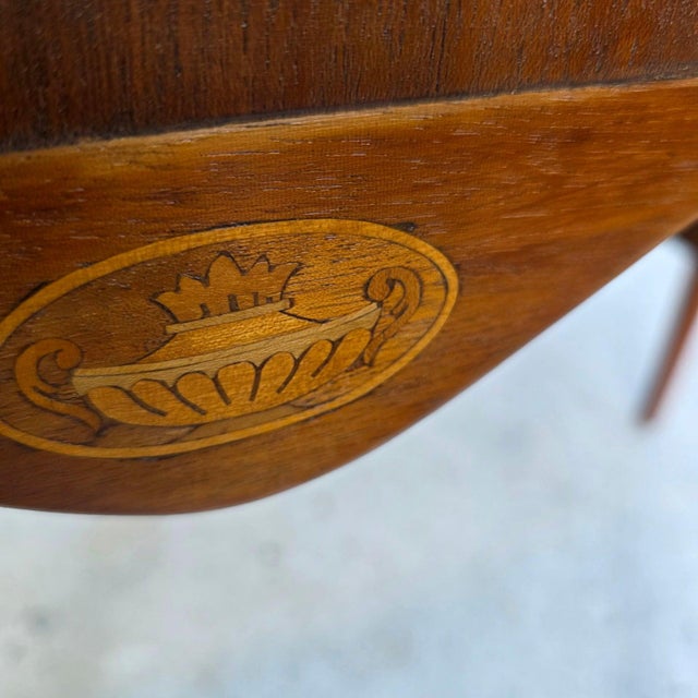 Wood English George III Sheraton Mahogany Bowfront Sideboard With Fan Marquetry, Circa 1790–1810 For Sale - Image 7 of 18