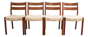 Danish Modern Teak Dining Chairs from EMC Møbler, 1970s, Set of 4