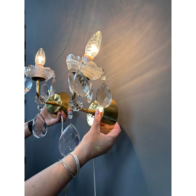 A unique find. A set of palace-style wall sconces made by nový bydžov – jablonecké sklárny, one of the most renowned czech...