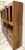 Lovely and rare 3 pieces mid century modern veneer cabinet with glass shelves. Does have indoor lights Lucite handles...