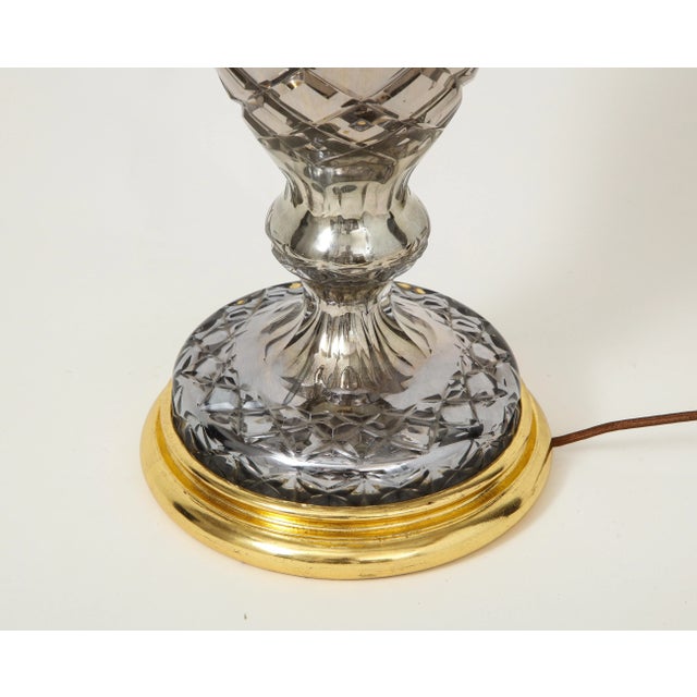 Gray Mercury Glass and Gilt Table Lamp For Sale In New York - Image 6 of 9