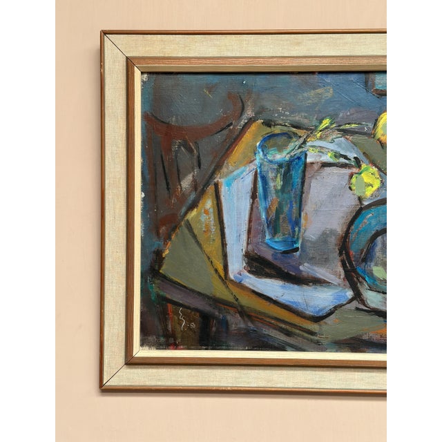 Mid-Century Modern Ernst Grundvig, Nature Morte, 1950s, Oil on Canvas, Framed For Sale - Image 3 of 18