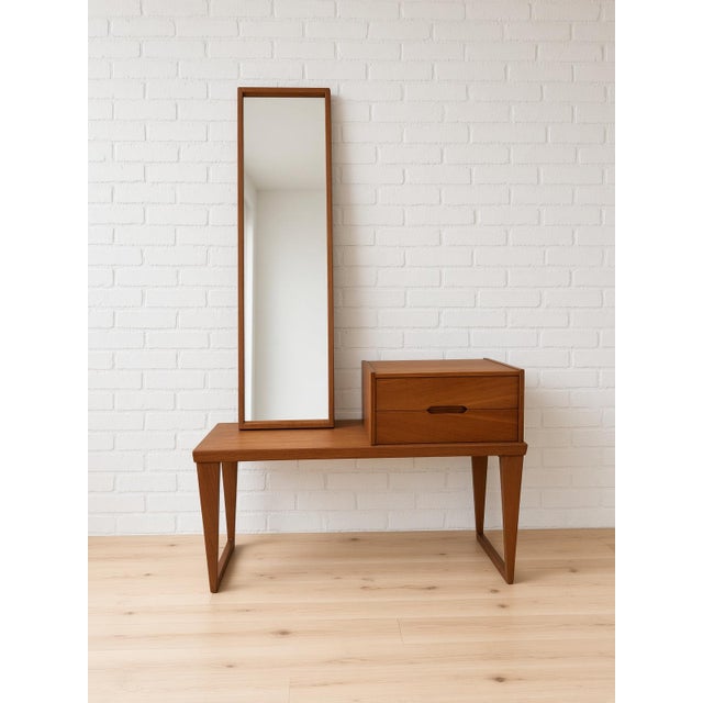 The Bench and Mirror by Kai Kristiansen for Aksel Kjersgaard in 1960 is a stylish and functional piece of antique...
