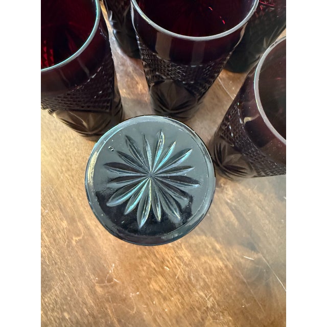 Mid 20th Century Traditional Cristal D’Arques Durand Ruby Red Tumblers - 11pcs For Sale - Image 6 of 12