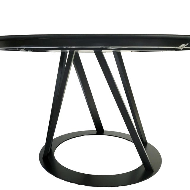 Metal Round Big Irony Dining Table by Maurizio Peregalli for Zeus For Sale - Image 7 of 13