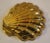Rococo Vintage Large Clam Shell Bowl in Brass For Sale - Image 3 of 7