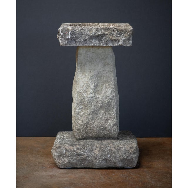 English Garden Stone Square Bird Bath For Sale In Austin - Image 6 of 11