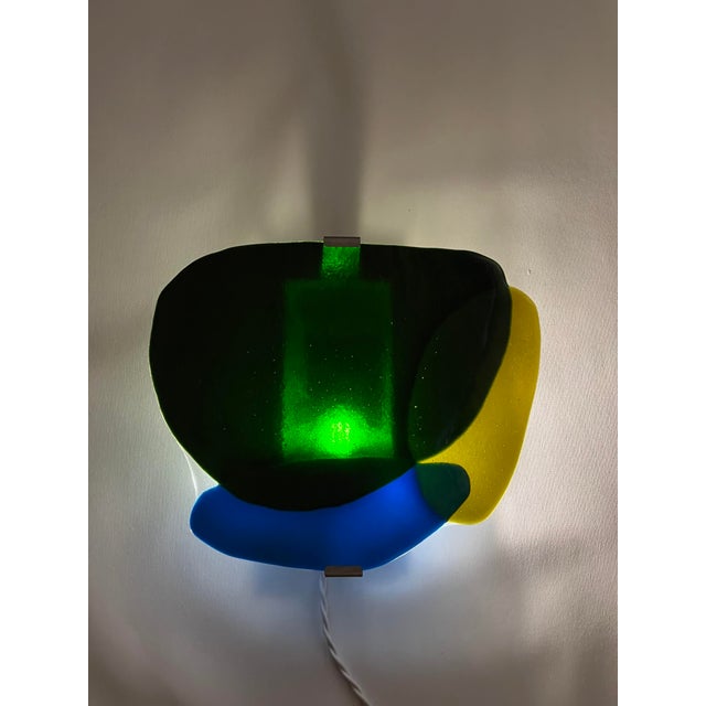 Handcrafted Glass Wall Light by Olga Meyzinger For Sale - Image 4 of 9