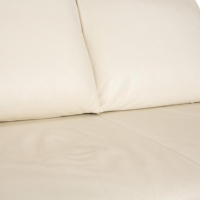 Cream Velutti Leather Two-Seater Sofa from Koinor For Sale - Image 8 of 17