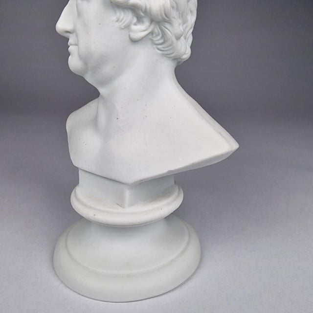 19th Century Meissen Parian Porcelain Bust of Johann Wolfgang Von Goethe German For Sale - Image 10 of 10