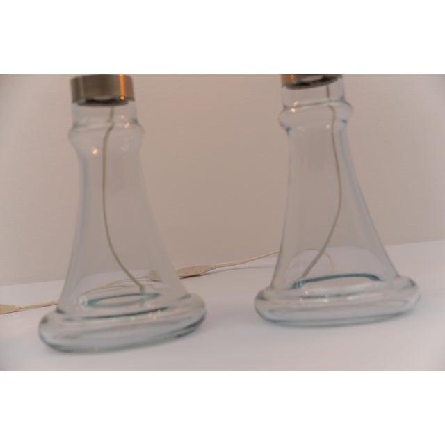 Metal Murano Mushroom Table Lamps by Michael Bang for Holmegaard, 1960s, Set of 2 For Sale - Image 7 of 10