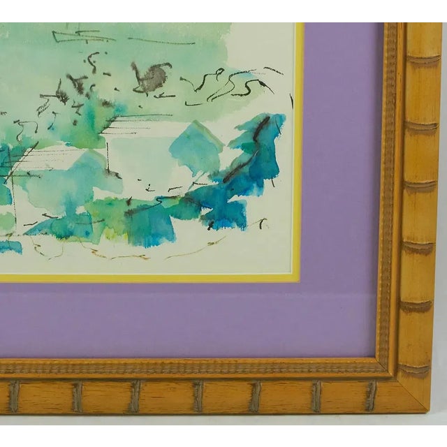 Late 20th Century Alfred Birdsey Bermuda Harbour Watercolour Provenance: The Susie Hilfiger Collection For Sale - Image 5 of 11