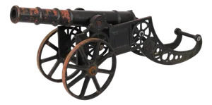 Vintage Decorative Cast Iron Cannon, 1920s