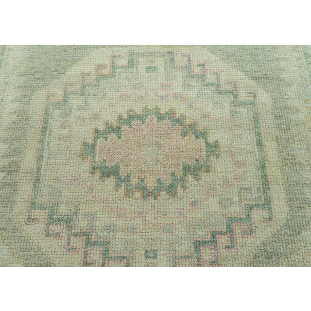 Turkish Turkish Oushak Rug 3'1" x 12'6" #19261 For Sale - Image 3 of 8
