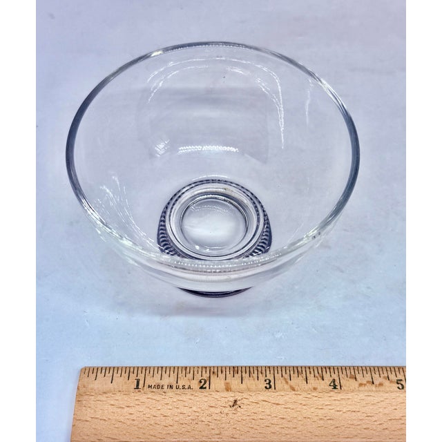Vintage Frank M. Whiting & Co. 4 1/4” Glass Candy Bowl Decorative Gadroon Ribbed Pattern Sterling Silver Base For Sale - Image 9 of 10
