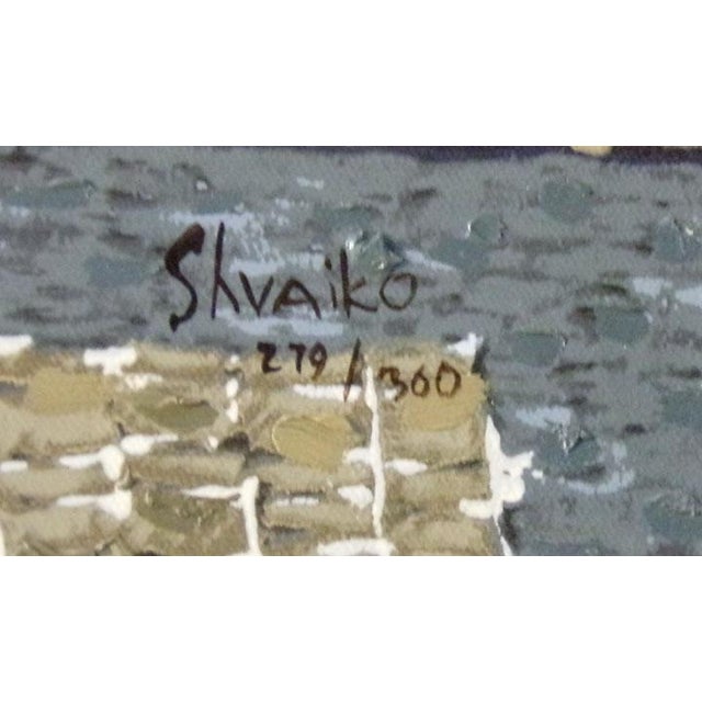 "La Palette" by Viktor Shvaiko Original limited edition serigraph on canvas, hand embellished This piece is hand signed &...
