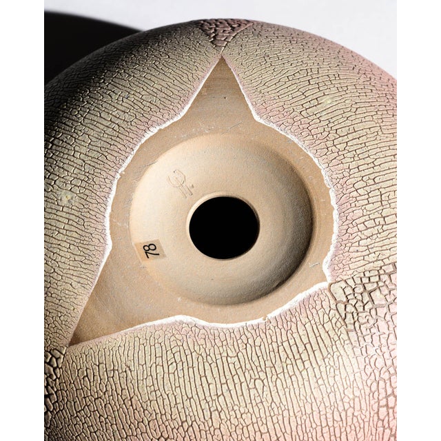 Reduction Glazed Ceramic Vase and Bowls by Mario Enke Studio Pottery, 1980s, Set of 3 For Sale - Image 15 of 18