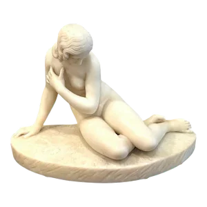 19th Century Marble Sculpture â€šÃ„ÃºEve at the Fountainâ€šÃ„Ã¹ After Edward Hodges Baily