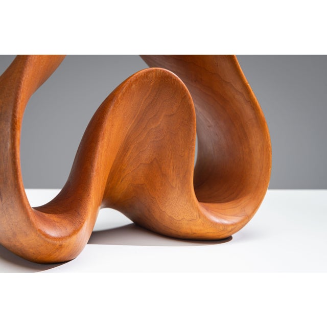 Unknown, Abstract Sculpture with Organic Flowing Curves, 1960s, Teak For Sale - Image 16 of 18