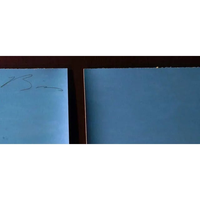 Paper Earl Biss "Horse Thieves at Dusk”Blue Original Limited Edition Serigraph on Paper For Sale - Image 7 of 8