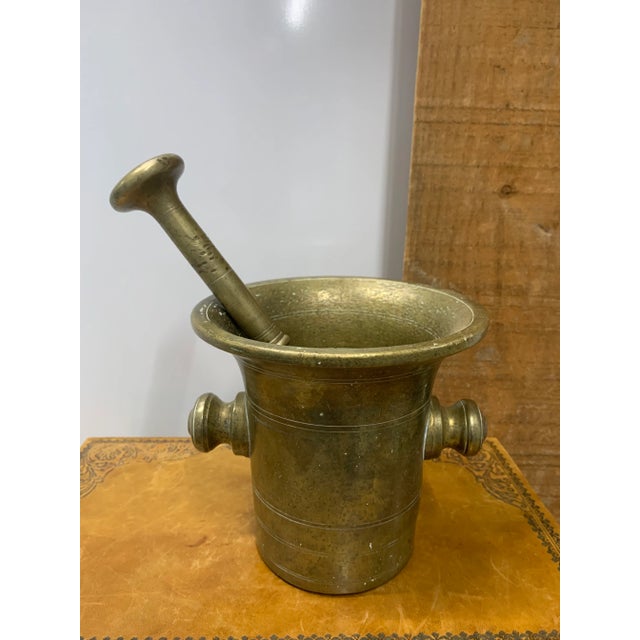 Mid 19th Century 19th Century French Bronze Mortar & Pestle For Sale - Image 5 of 8