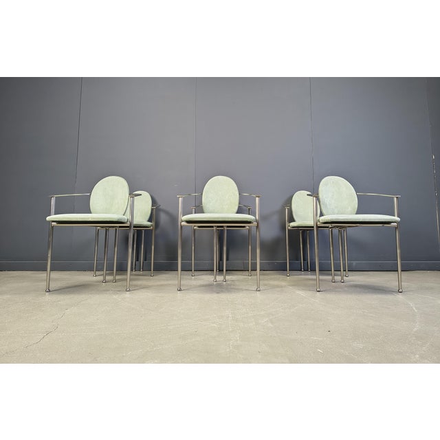 Vintage Dining Chairs from Belgo Chrom, 1980s, Set of 6 For Sale - Image 4 of 18
