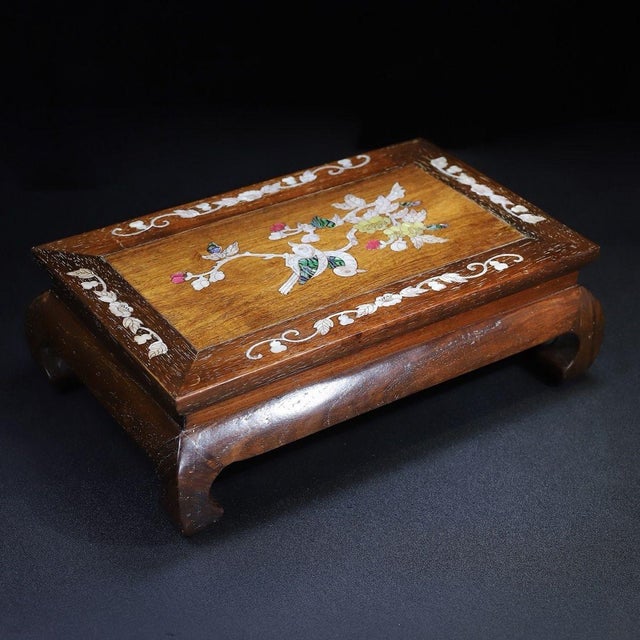 Huali Rosewood Low Table Inlaid With Mother-of-Pearl For Sale In Los Angeles - Image 6 of 10