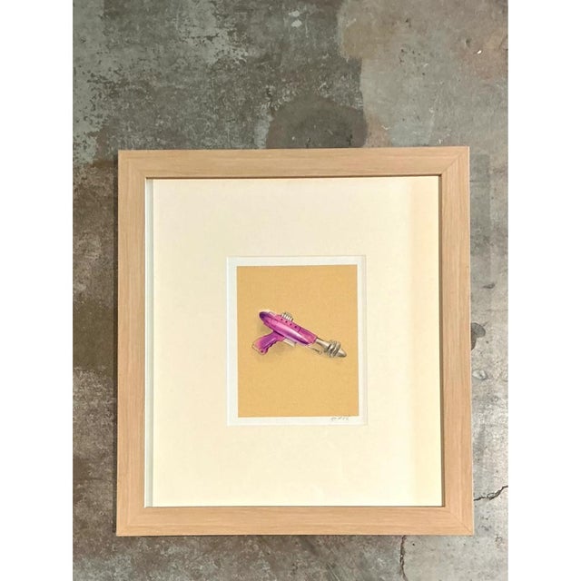 Vintage Framed Ray Gun Illustration on Paper For Sale - Image 4 of 12