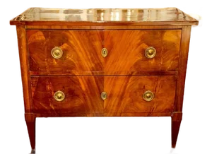 19th C. German Biedermeier Mahogany Commode
