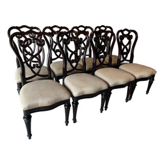 Early 21st Century Georgian Style Scroll Back Side Chairs by Stanley Furniture - Set of 8 For Sale