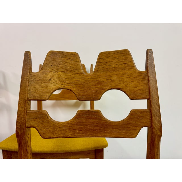 Danish Razorblade Oak Dining Chairs by Henning Kjaernulf, 1960s, Set of 6 For Sale - Image 17 of 18