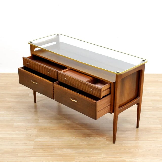 Wood 1950s Mid Century Dresser Vanity by Wrighton Furniture For Sale - Image 7 of 11