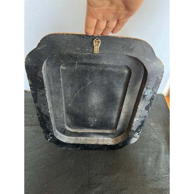 Detailed lacquered still Life painting. A shield type wall hanging frame with a multicolor, oil on wood, rich vibrant...